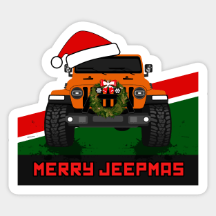 Orange [Jeep] Christmas Sticker